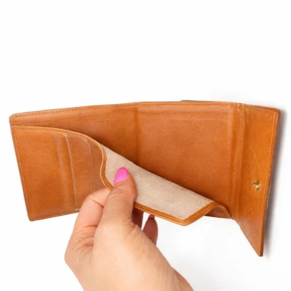 Louis Vuitton Monogram Snap Wallet Vintage Brown Canvas LV Authentic - Picture 8 of 8